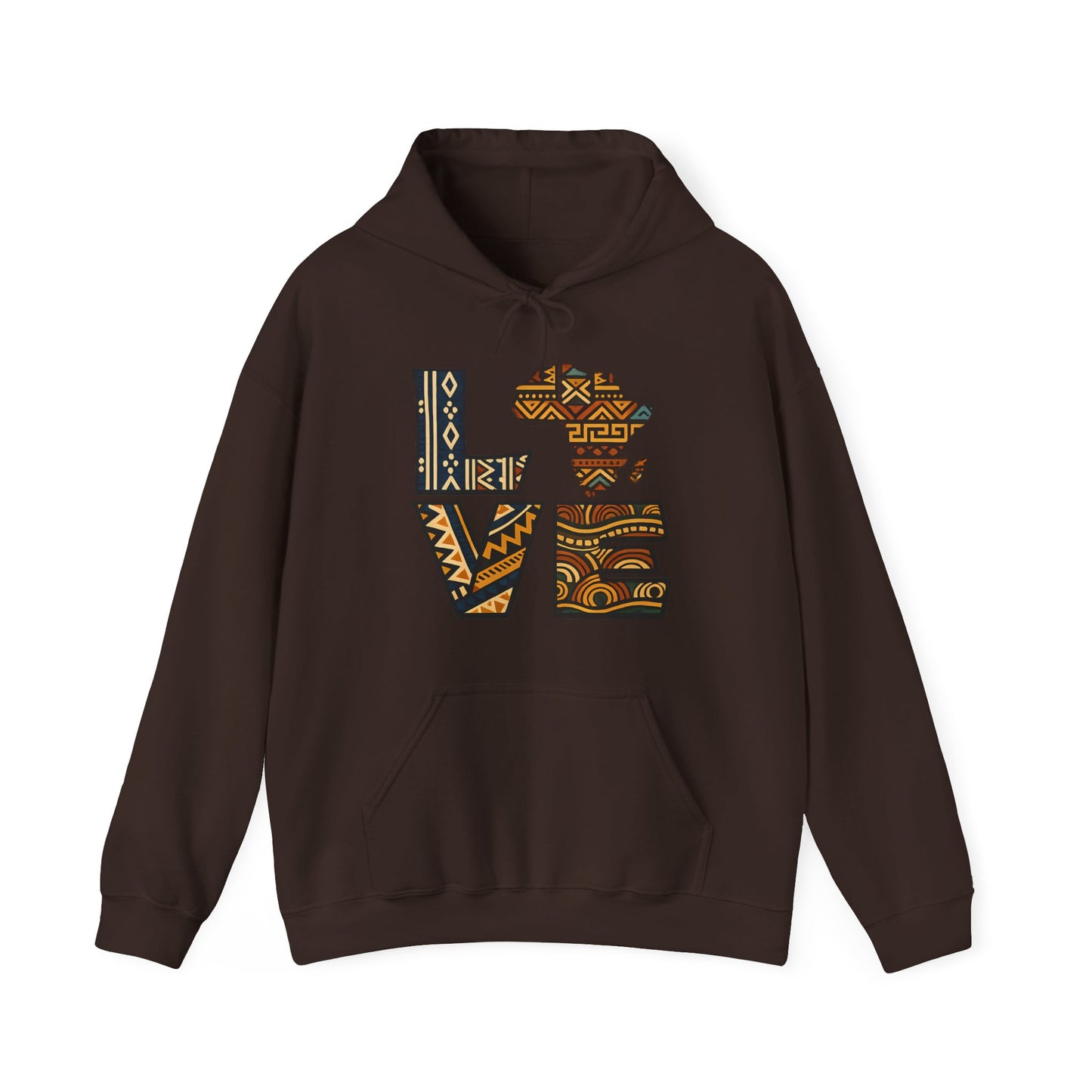 Love Africa Hoodie — African Print LOVE Graphic Sweatshirt