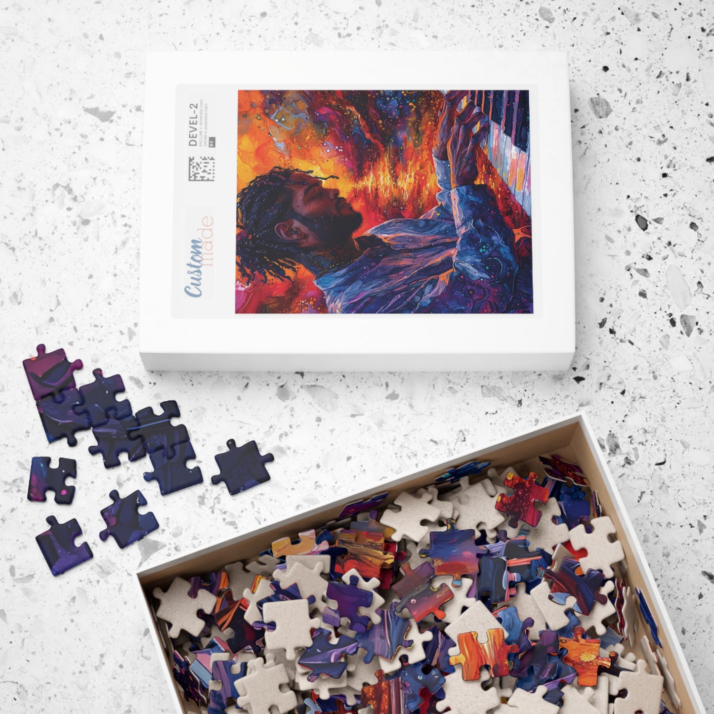 Jazz Pianist Dreams - Colorful Abstract Art Puzzle