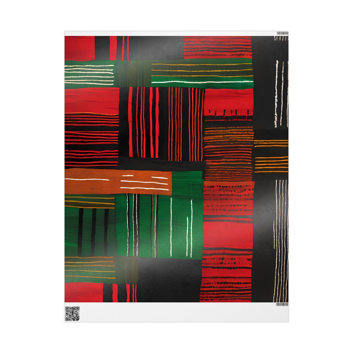 Cultural Kente-Inspired Wrapping Paper