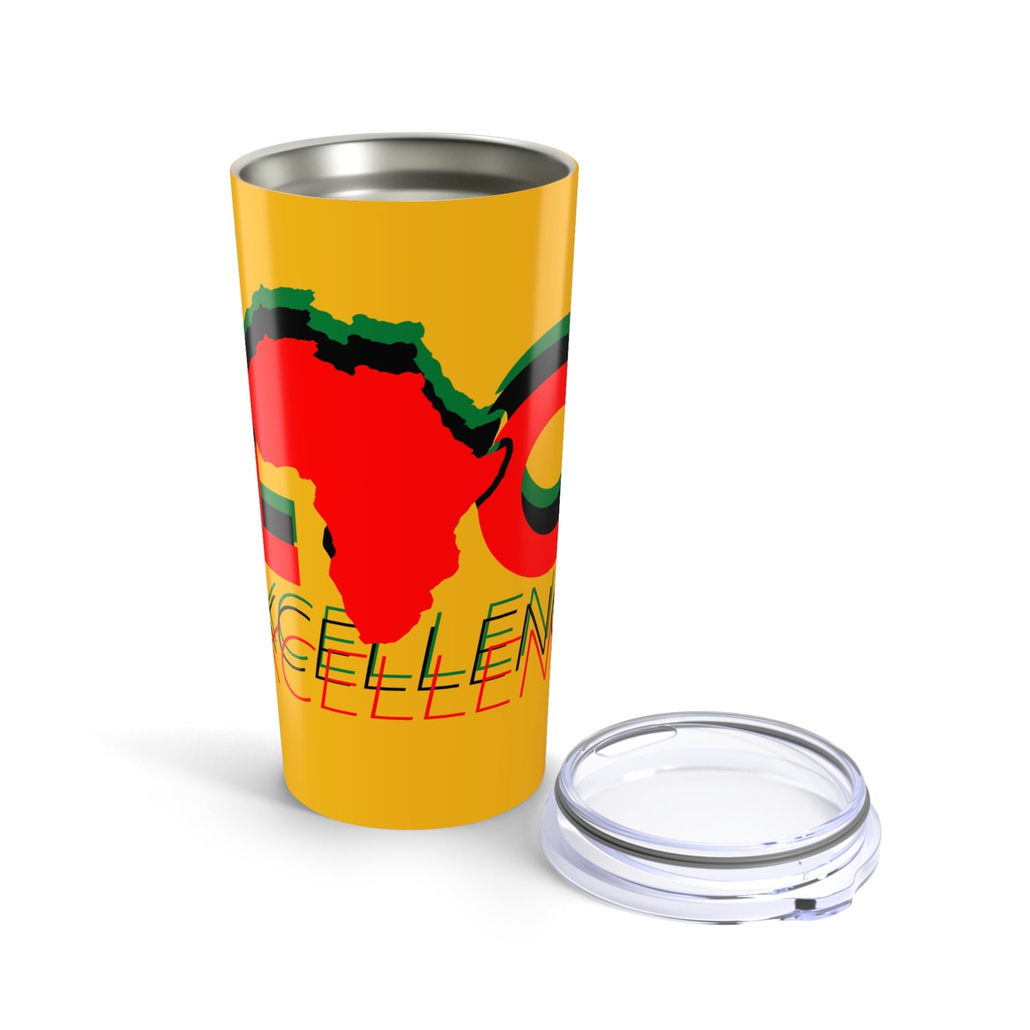 Black Excellence Afrocentric Tumbler - Gold