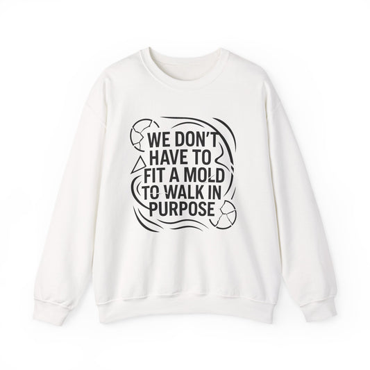 Purposeful Walk Inspirational Crewneck Sweatshirt for Every Occasion - Unisex Cozy Apparel, Gift for Friends, Motivational Clothing, Casual Wear