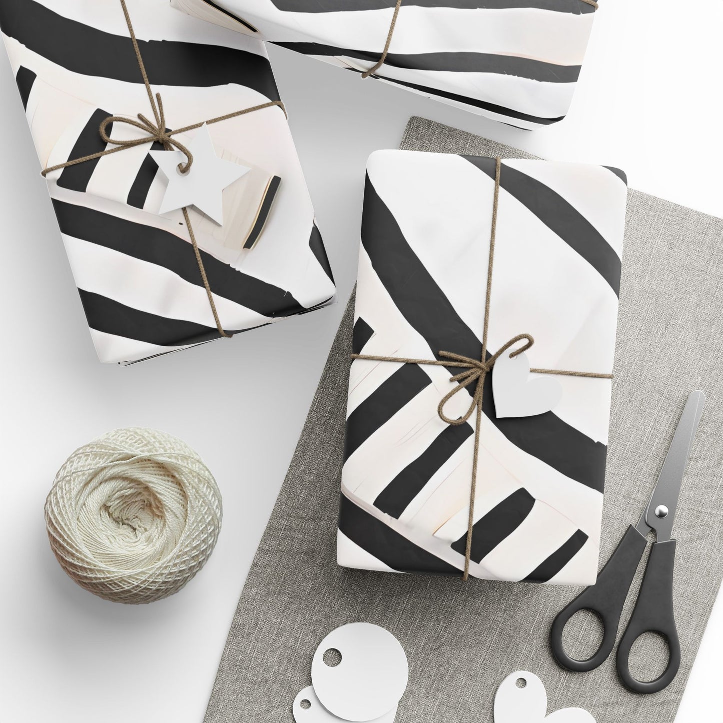 Abstract Tribal Patterns Gift Wrap – Monochrome Design