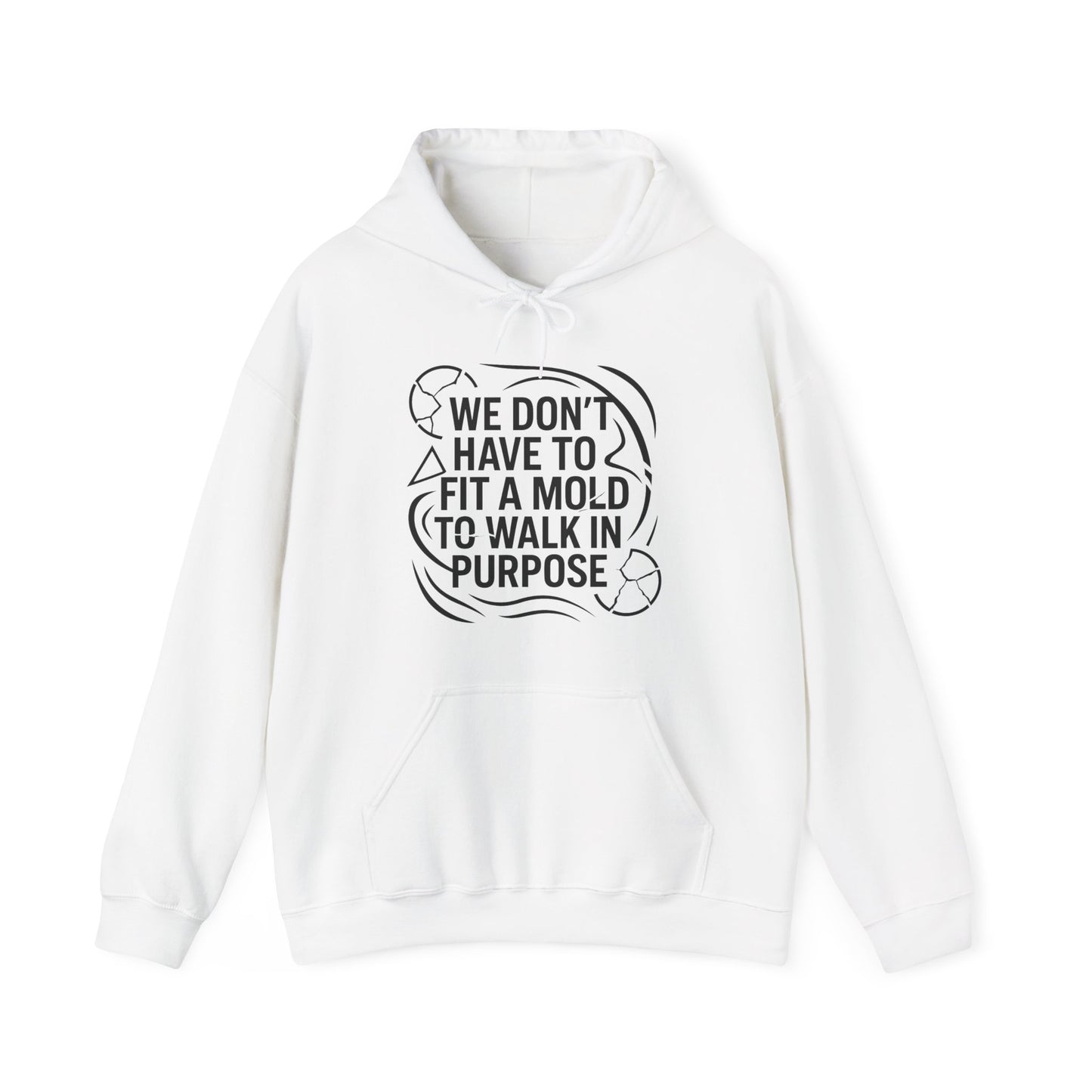 Purposeful Walk Unisex Hooded Sweatshirt, Inspirational Hoodie, Gift for Her, Motivational Sweatshirt, Cozy Pullover
