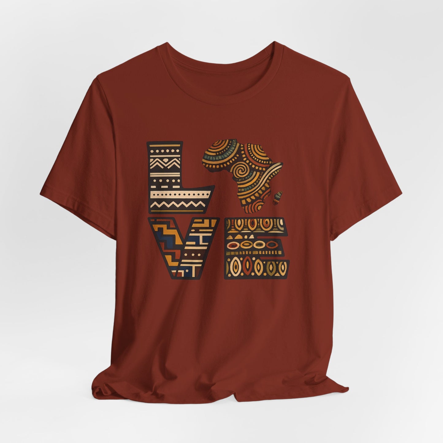 Love Africa T-Shirt — Tribal Pattern Africa Heart Tee