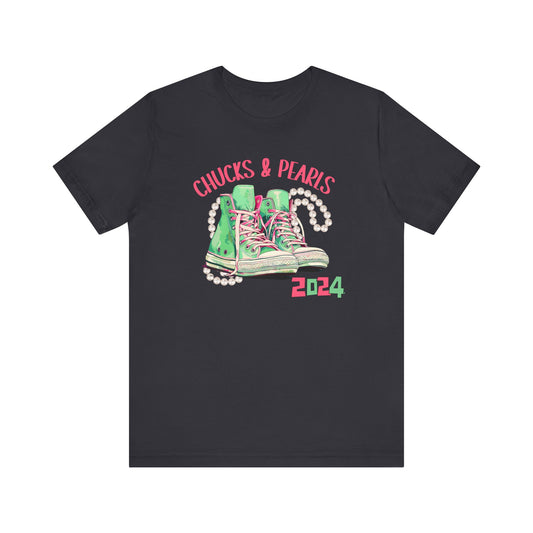 Vivid Pink & Green Chucks Tee