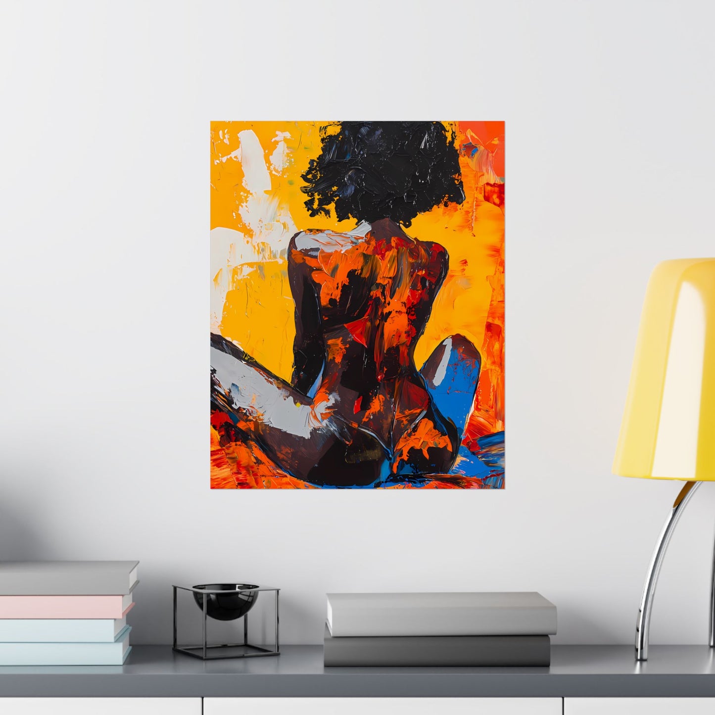 Bold Afrocentric Beauty Abstract Art Print - Vertical Posters