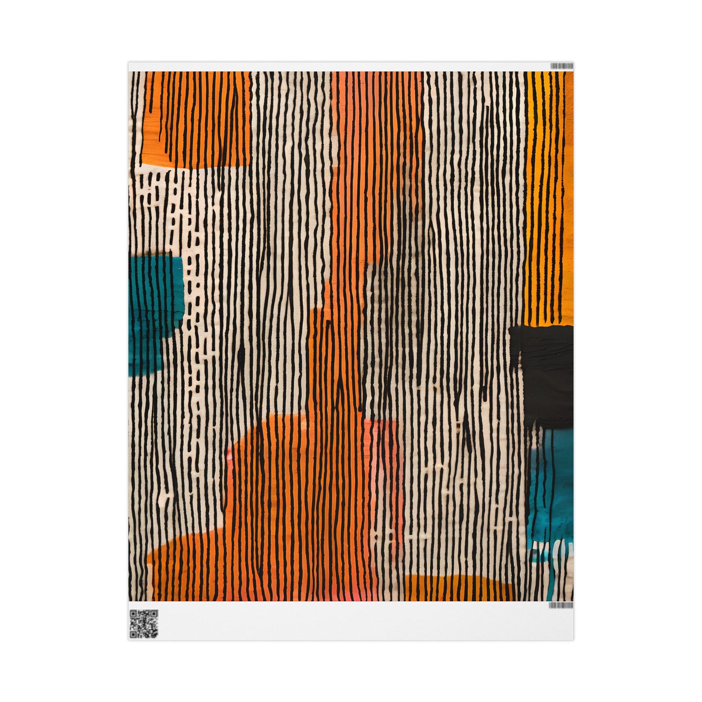 Multicolor Abstract Tribal Stripes Wrapping Paper