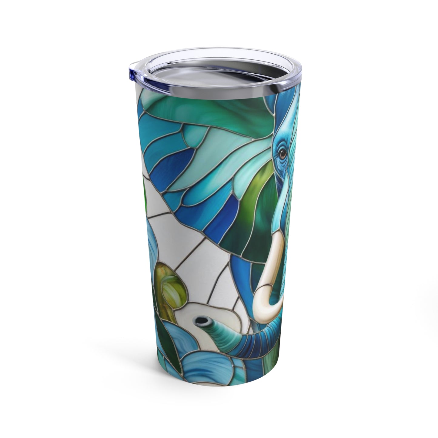 Stained Glass Elephant Tumbler