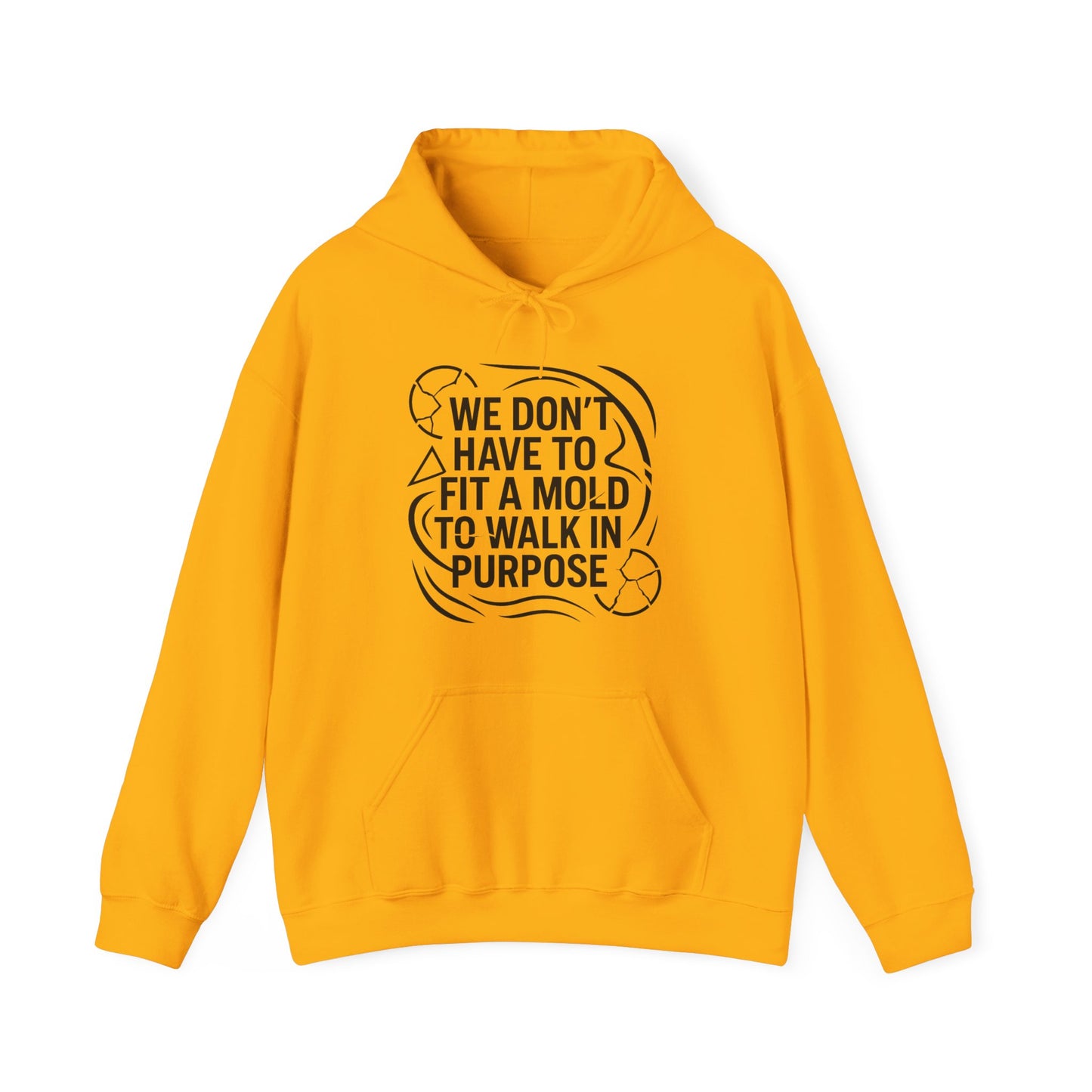 Purposeful Walk Unisex Hooded Sweatshirt, Inspirational Hoodie, Gift for Her, Motivational Sweatshirt, Cozy Pullover