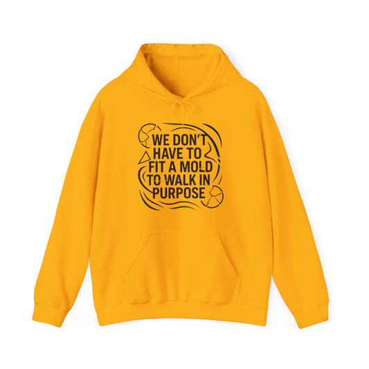 Purposeful Walk Unisex Hooded Sweatshirt, Inspirational Hoodie, Gift for Her, Motivational Sweatshirt, Cozy Pullover