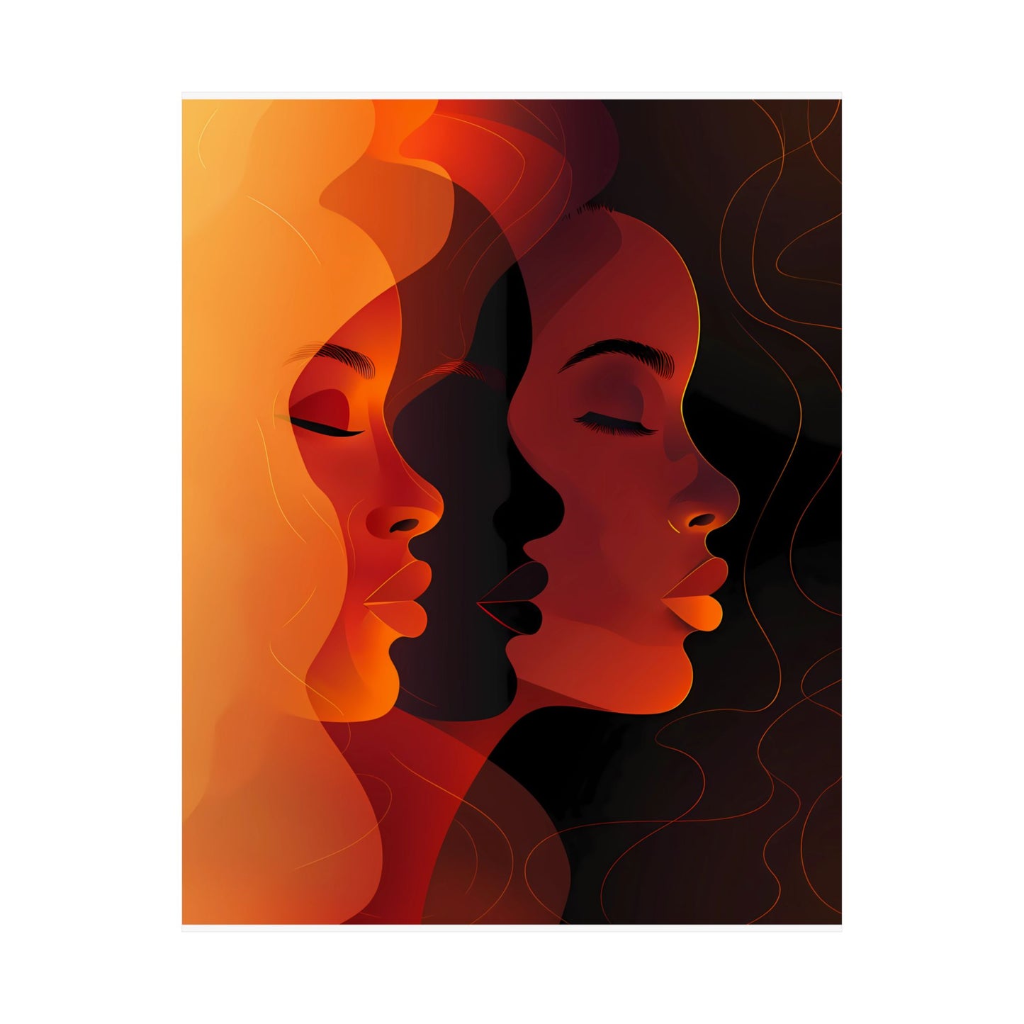 Bold Melanin Expressions: Afrocentric Abstract Art Celebrating Diversity - Vertical Posters