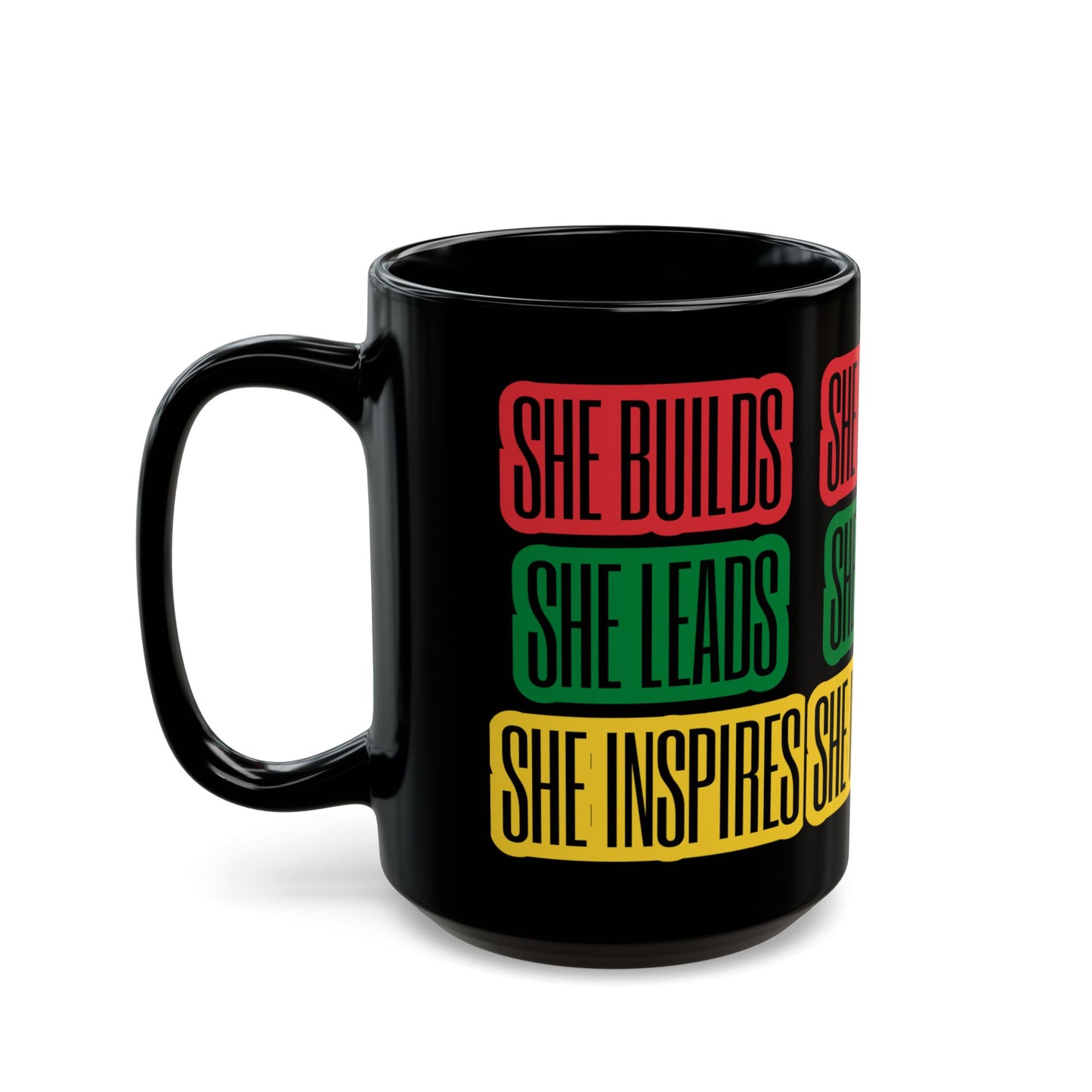 She Affirmation Mug | Afrocentric Colors - Positive Affirmations for Black Women