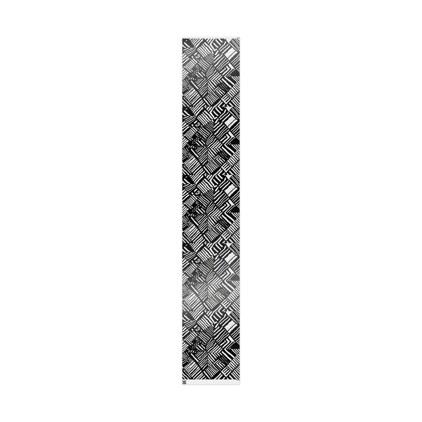 Striking Tribal Stripe Pattern Wrapping Paper – Monochrome Gift Wrap