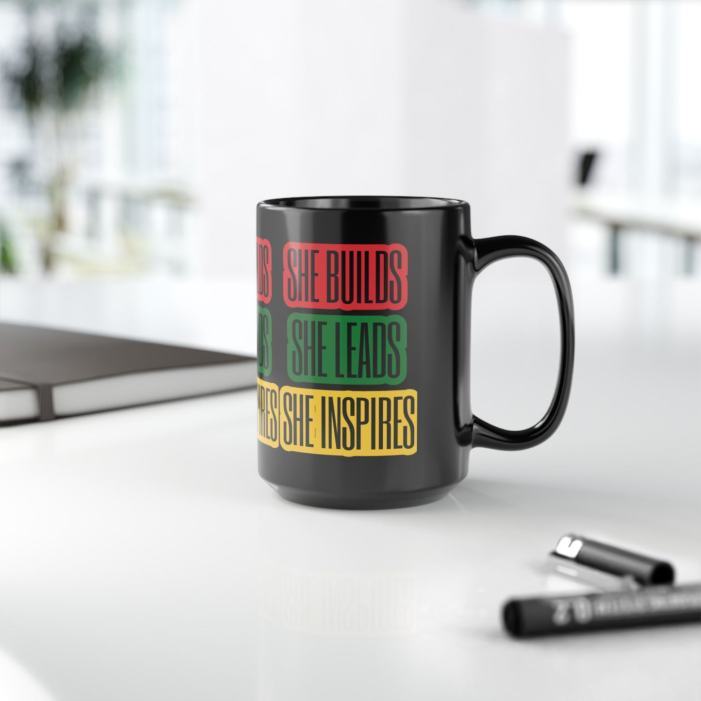 She Affirmation Mug | Afrocentric Colors - Positive Affirmations for Black Women