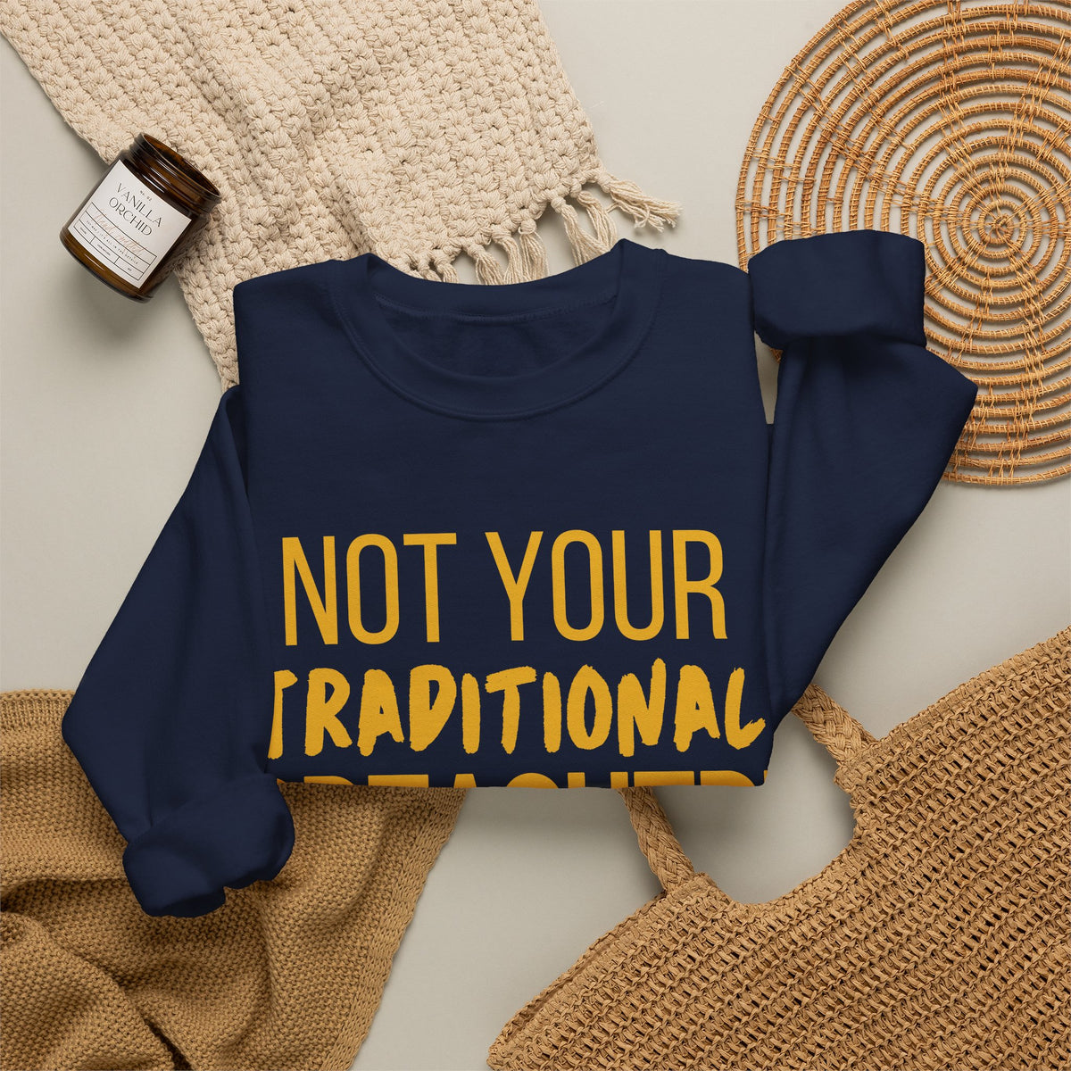 Not Your Traditional Preacher Sweatshirt — Christian Faith Crewneck