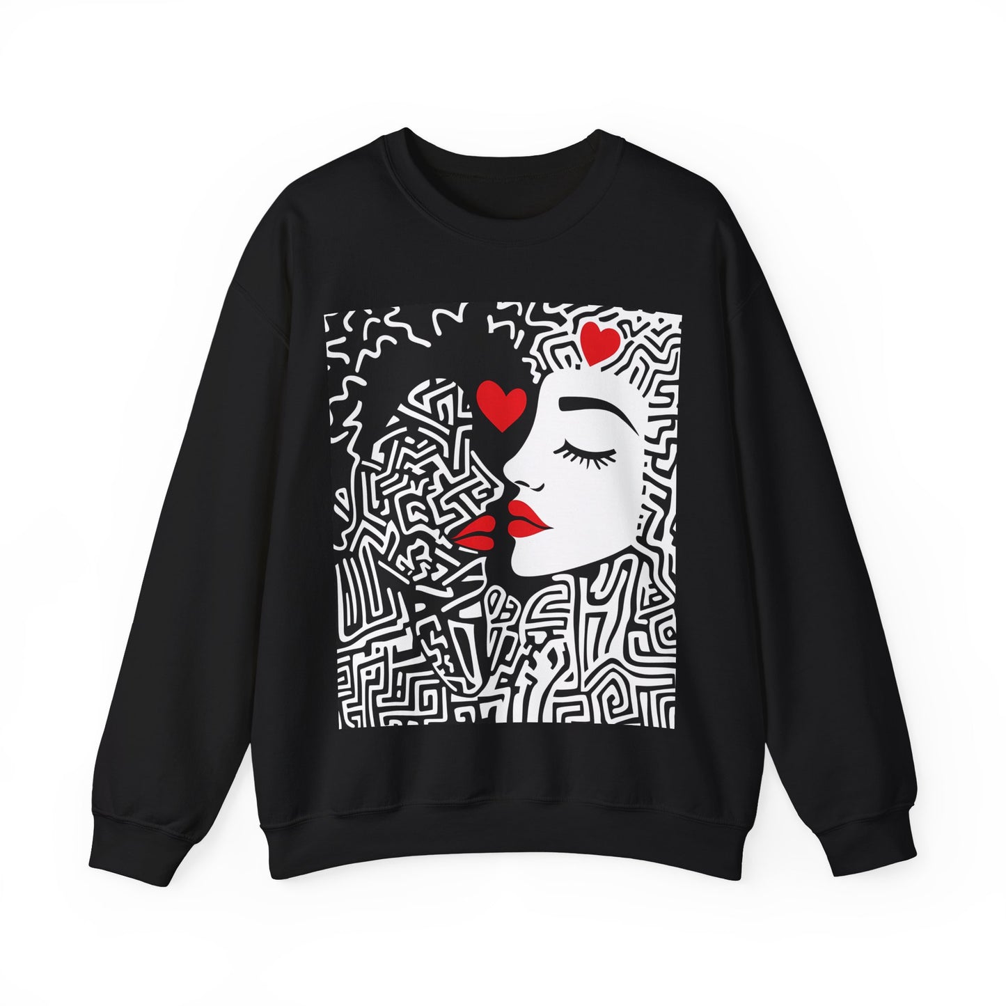 Labyrinth of Love Crewneck Sweatshirt - Couples Gift, Valentine's Day