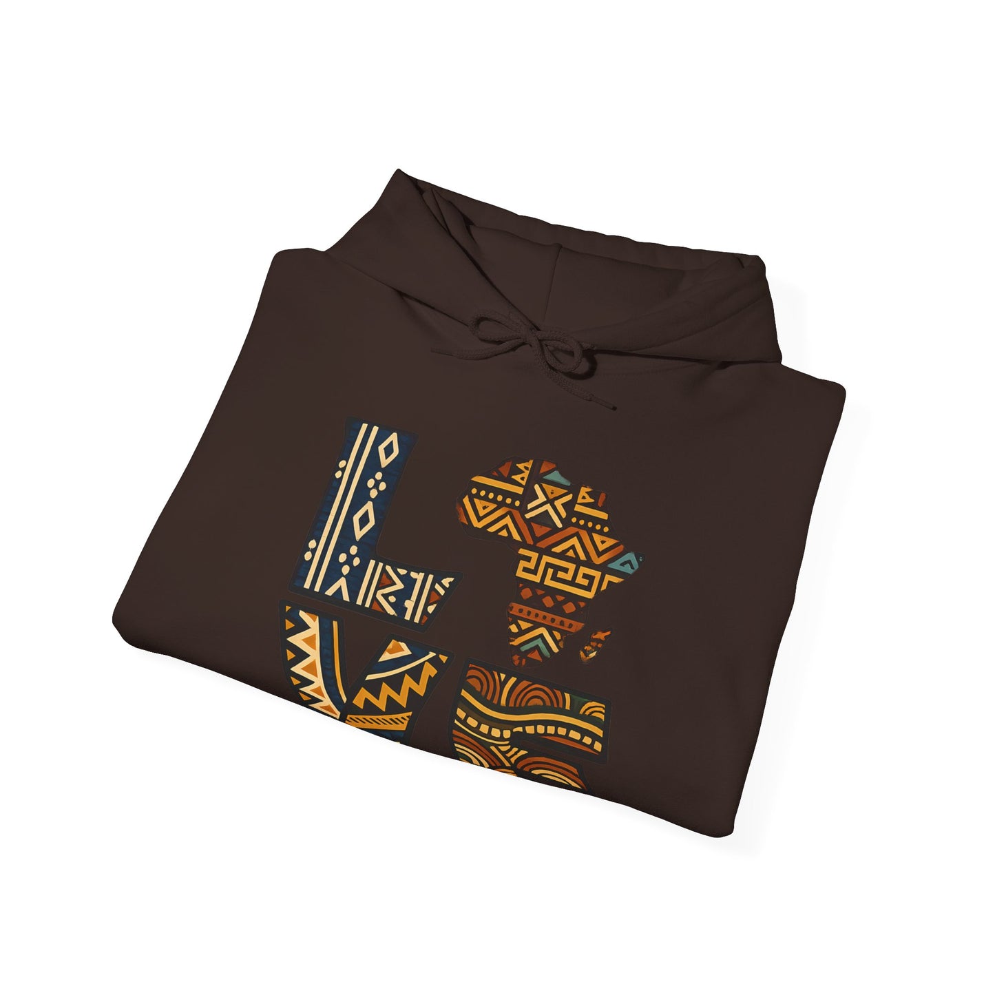 Love Africa Hoodie — African Print LOVE Graphic Sweatshirt