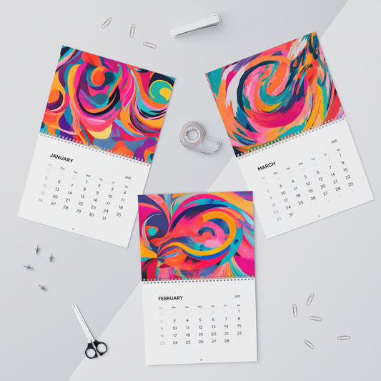 Expressive Color Palette: 2025 Abstract Art Calendar