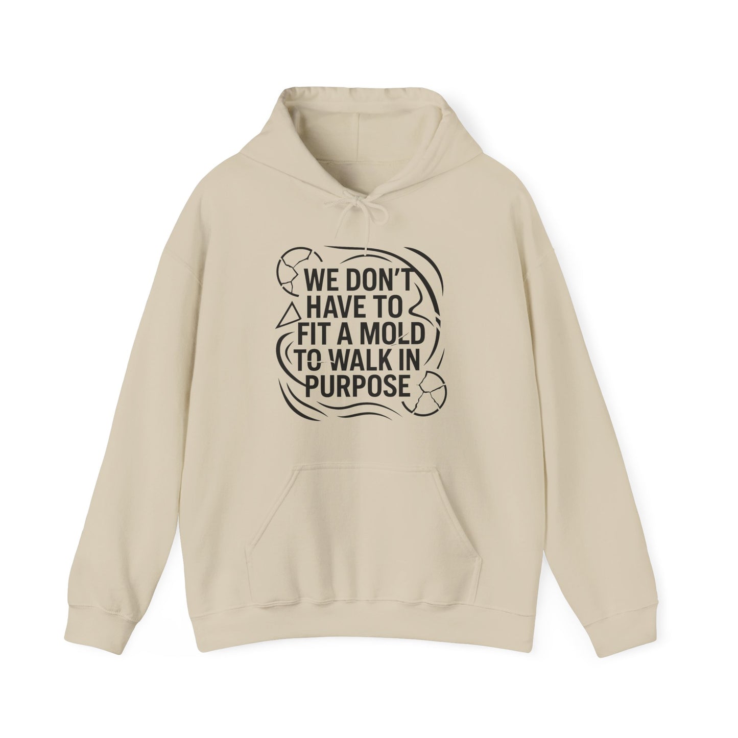 Purposeful Walk Unisex Hooded Sweatshirt, Inspirational Hoodie, Gift for Her, Motivational Sweatshirt, Cozy Pullover