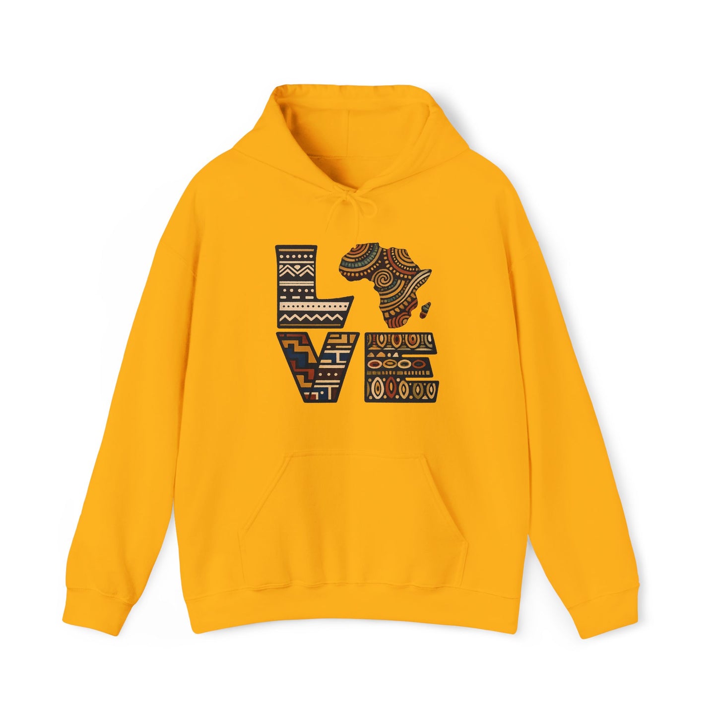 Love Africa Hoodie — African Print LOVE Graphic Sweatshirt