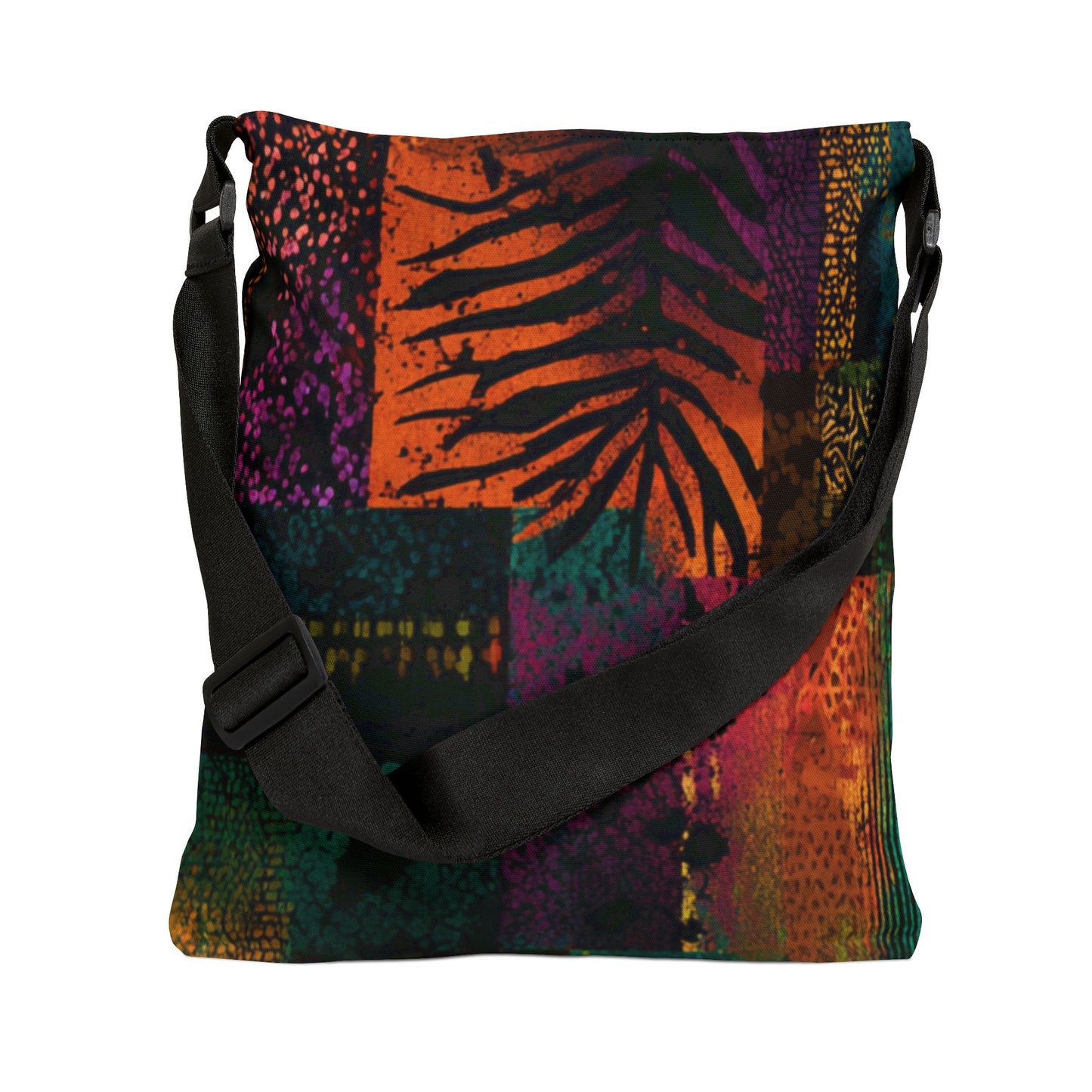 Urban Safari Boho Bag – Afrocentric Animal Print Patchwork Art in Bold Earth Tones