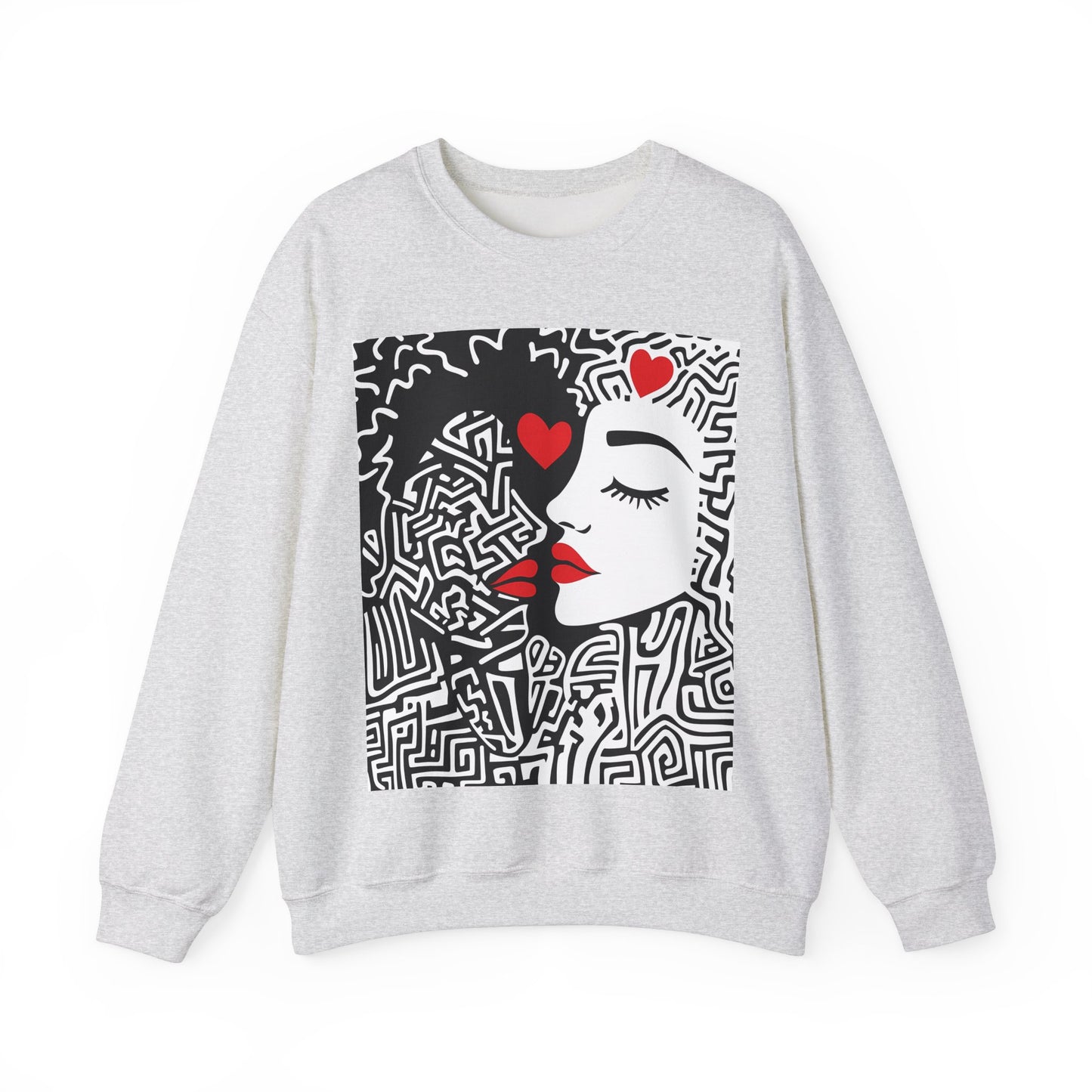 Labyrinth of Love Crewneck Sweatshirt - Couples Gift, Valentine's Day