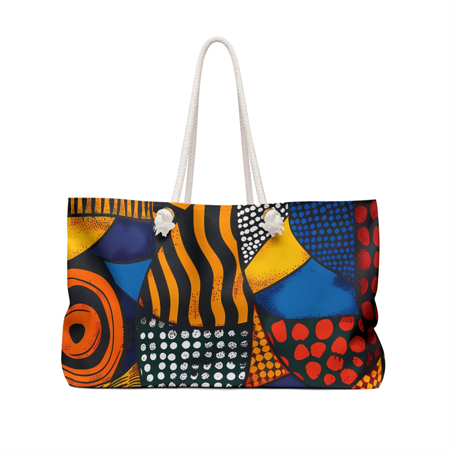 Vibrant African Print Weekender Tote