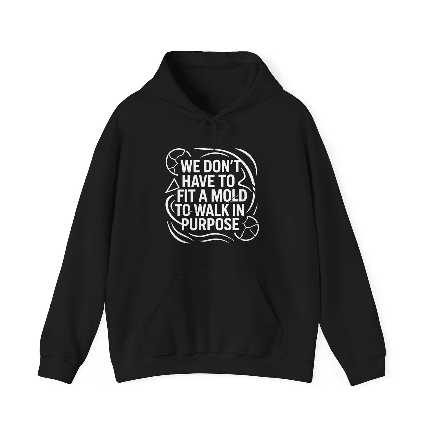 Purposeful Walk Unisex Hooded Sweatshirt, Inspirational Hoodie, Gift for Her, Motivational Sweatshirt, Cozy Pullover