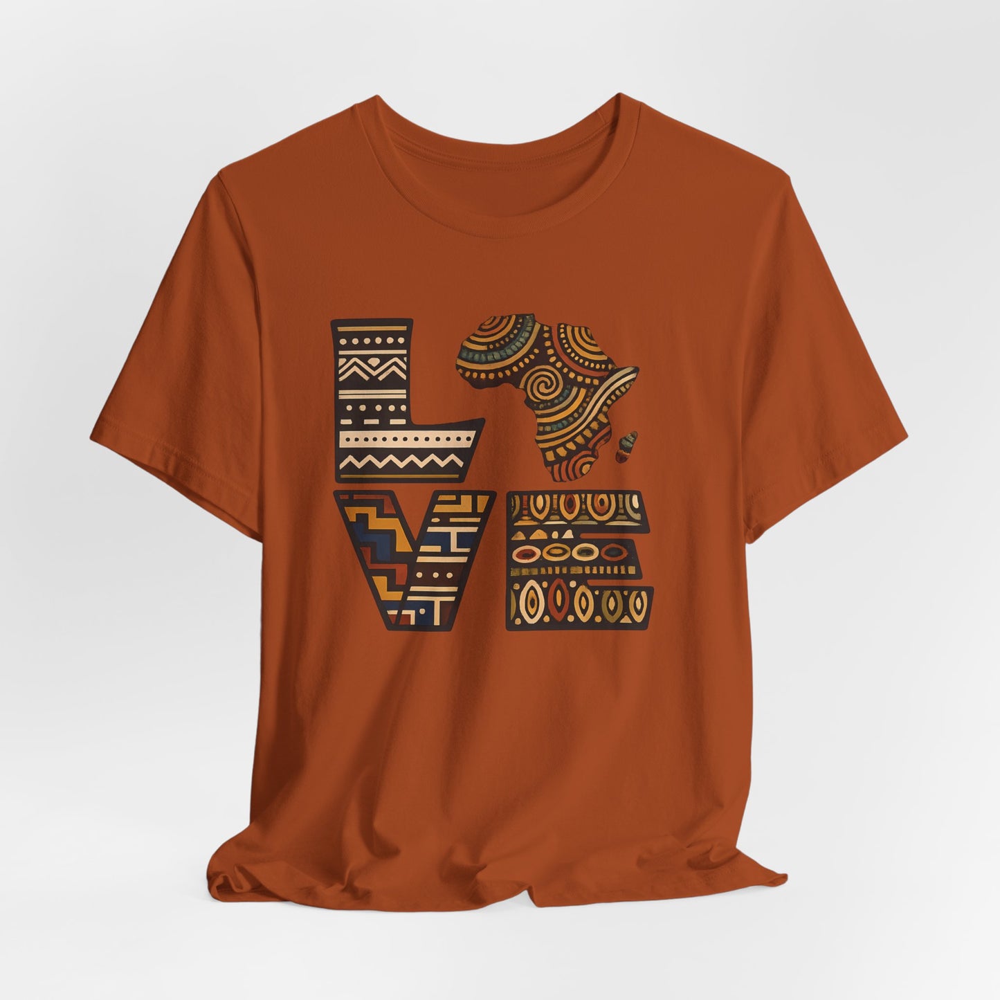 Love Africa T-Shirt — Tribal Pattern Africa Heart Tee