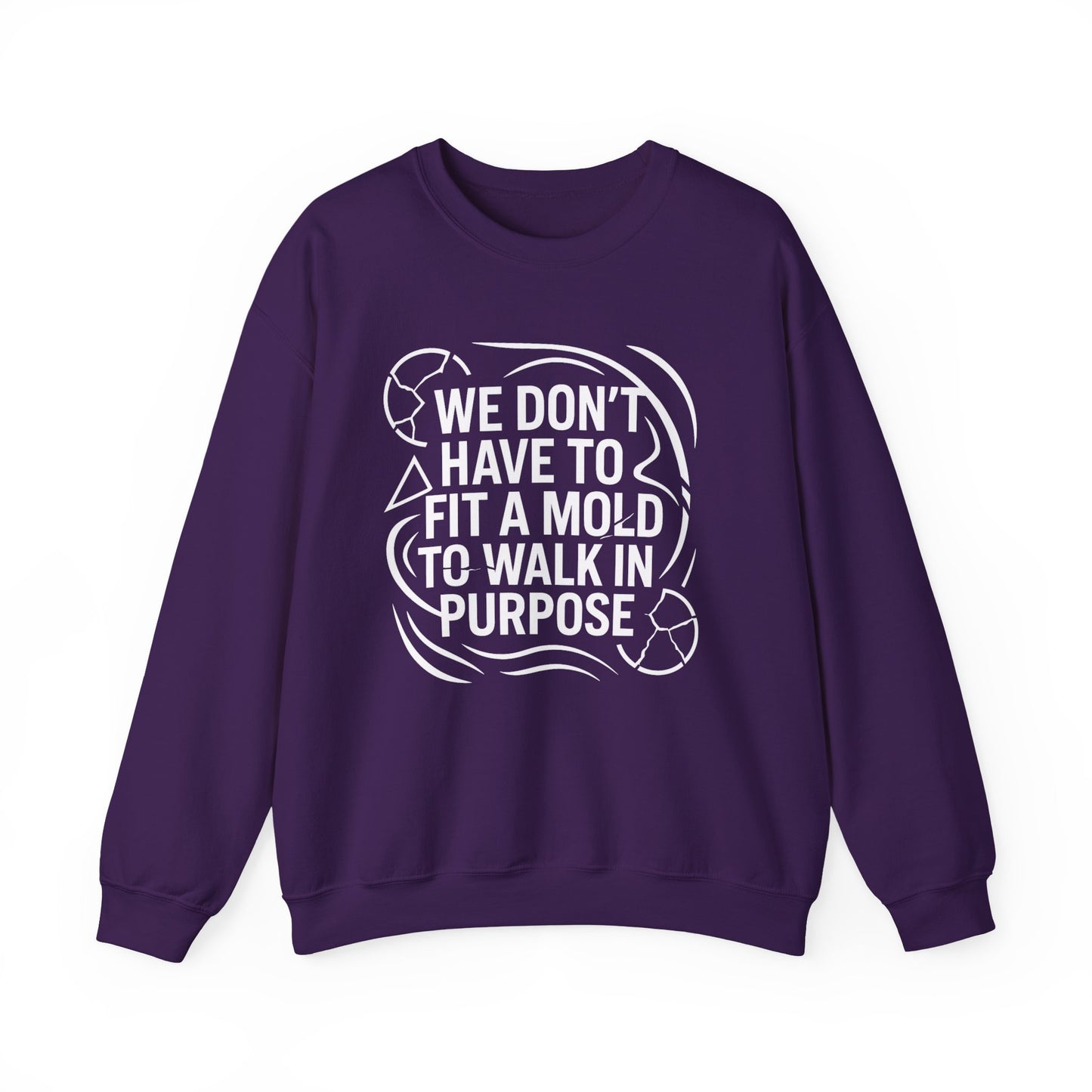 Purposeful Walk Inspirational Crewneck Sweatshirt for Every Occasion - Unisex Cozy Apparel, Gift for Friends, Motivational Clothing, Casual Wear