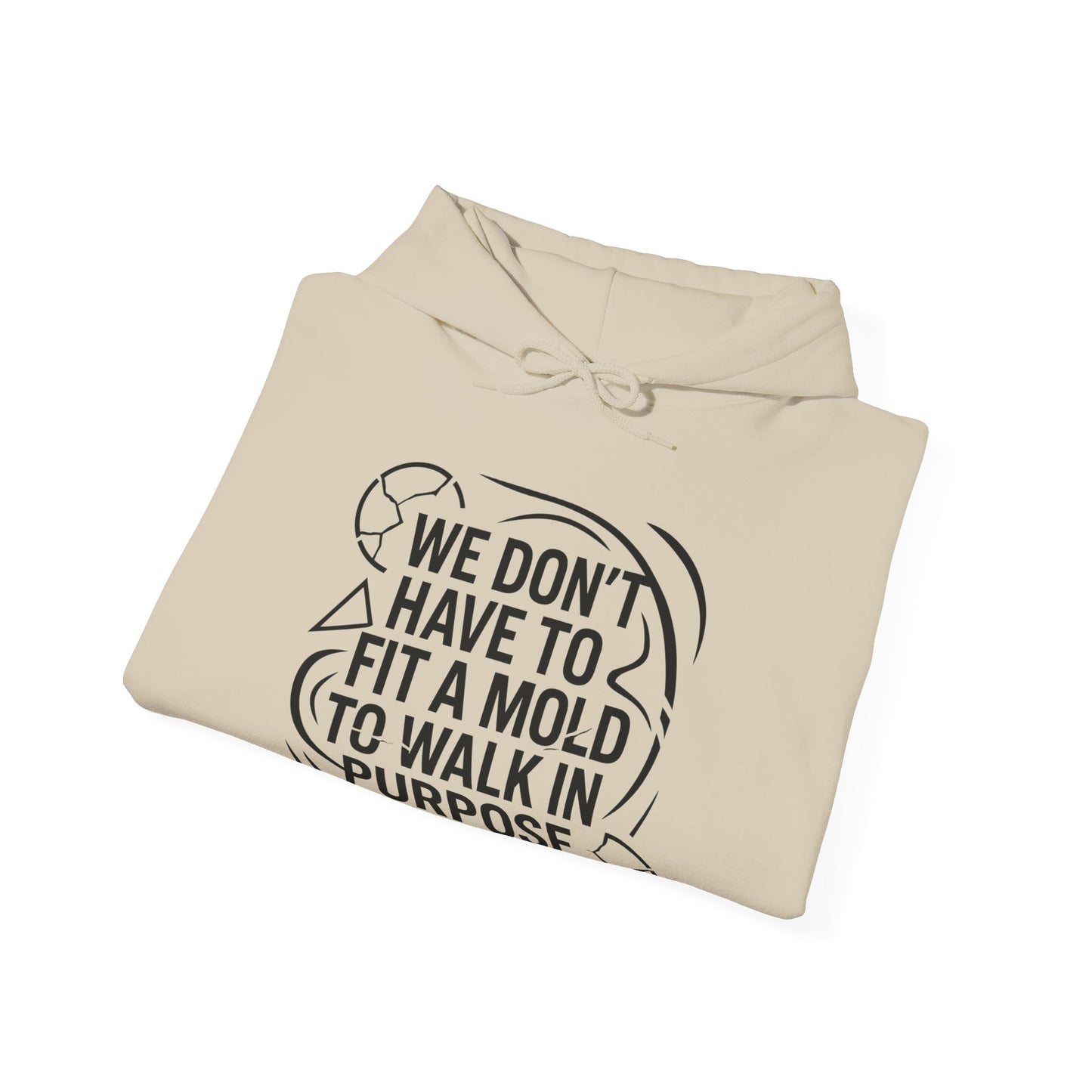 Purposeful Walk Unisex Hooded Sweatshirt, Inspirational Hoodie, Gift for Her, Motivational Sweatshirt, Cozy Pullover