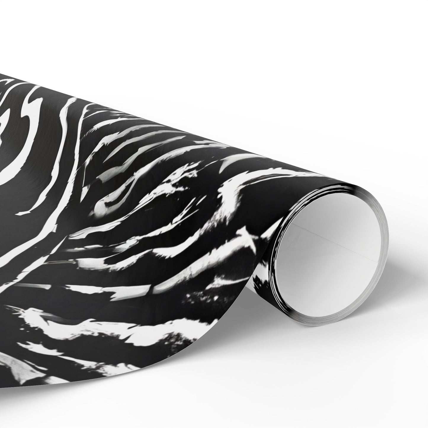 Bold Abstract Black & White Wrapping Paper – Tribal Line Art