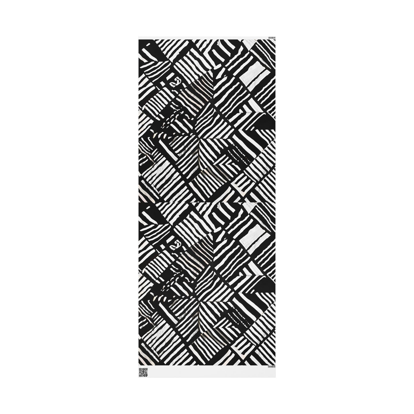 Striking Tribal Stripe Pattern Wrapping Paper – Monochrome Gift Wrap