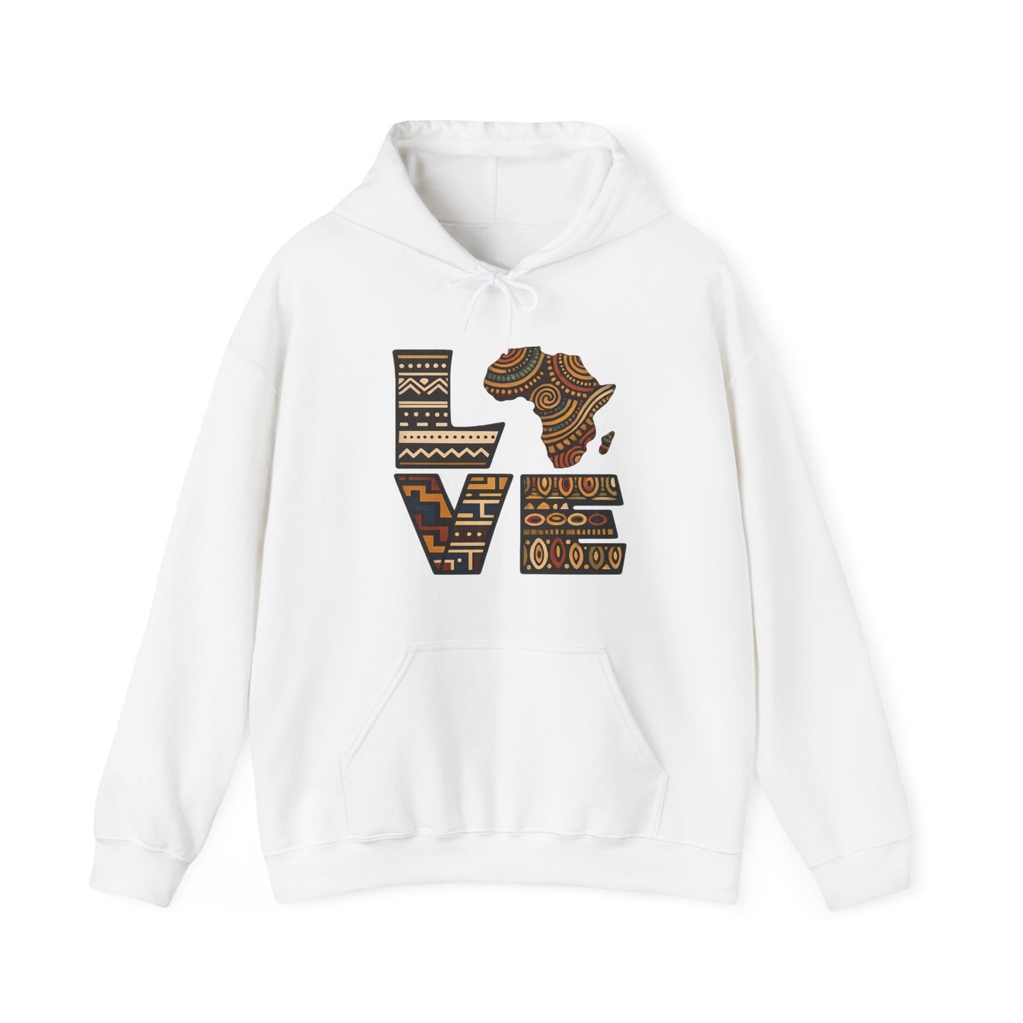 Love Africa Hoodie — African Print LOVE Graphic Sweatshirt