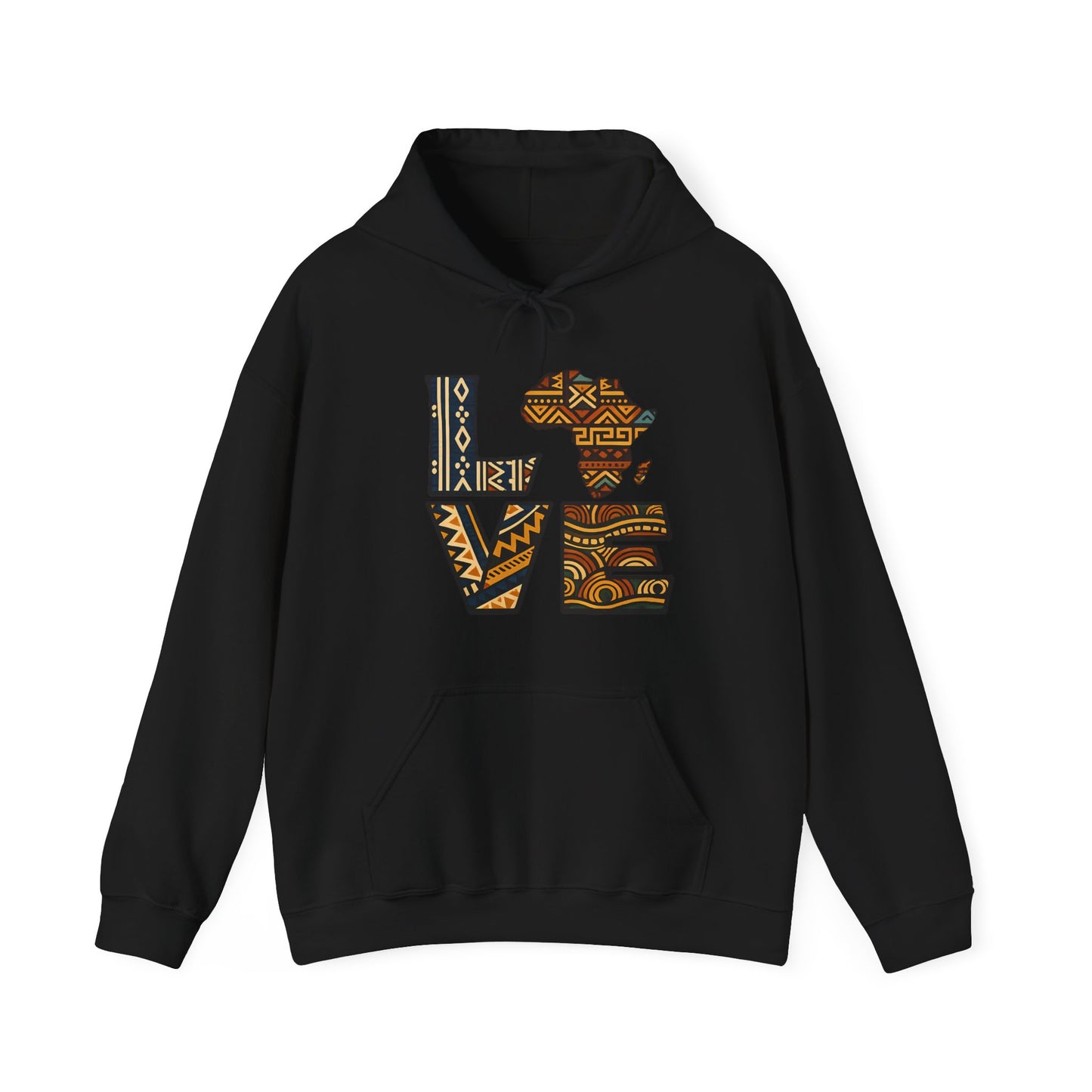 Love Africa Hoodie — African Print LOVE Graphic Sweatshirt