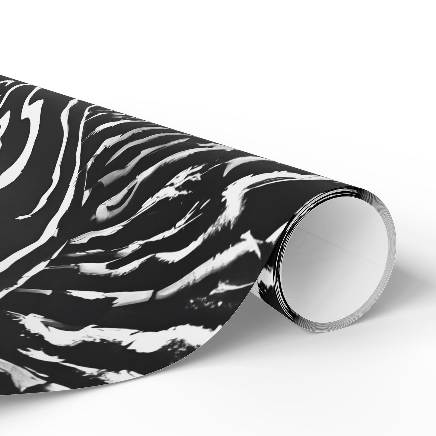 Bold Abstract Black & White Wrapping Paper – Tribal Line Art