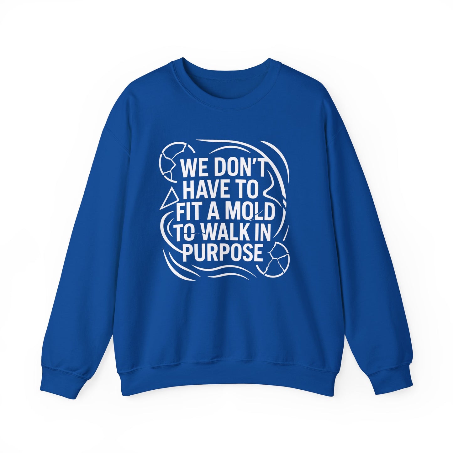 Purposeful Walk Inspirational Crewneck Sweatshirt for Every Occasion - Unisex Cozy Apparel, Gift for Friends, Motivational Clothing, Casual Wear