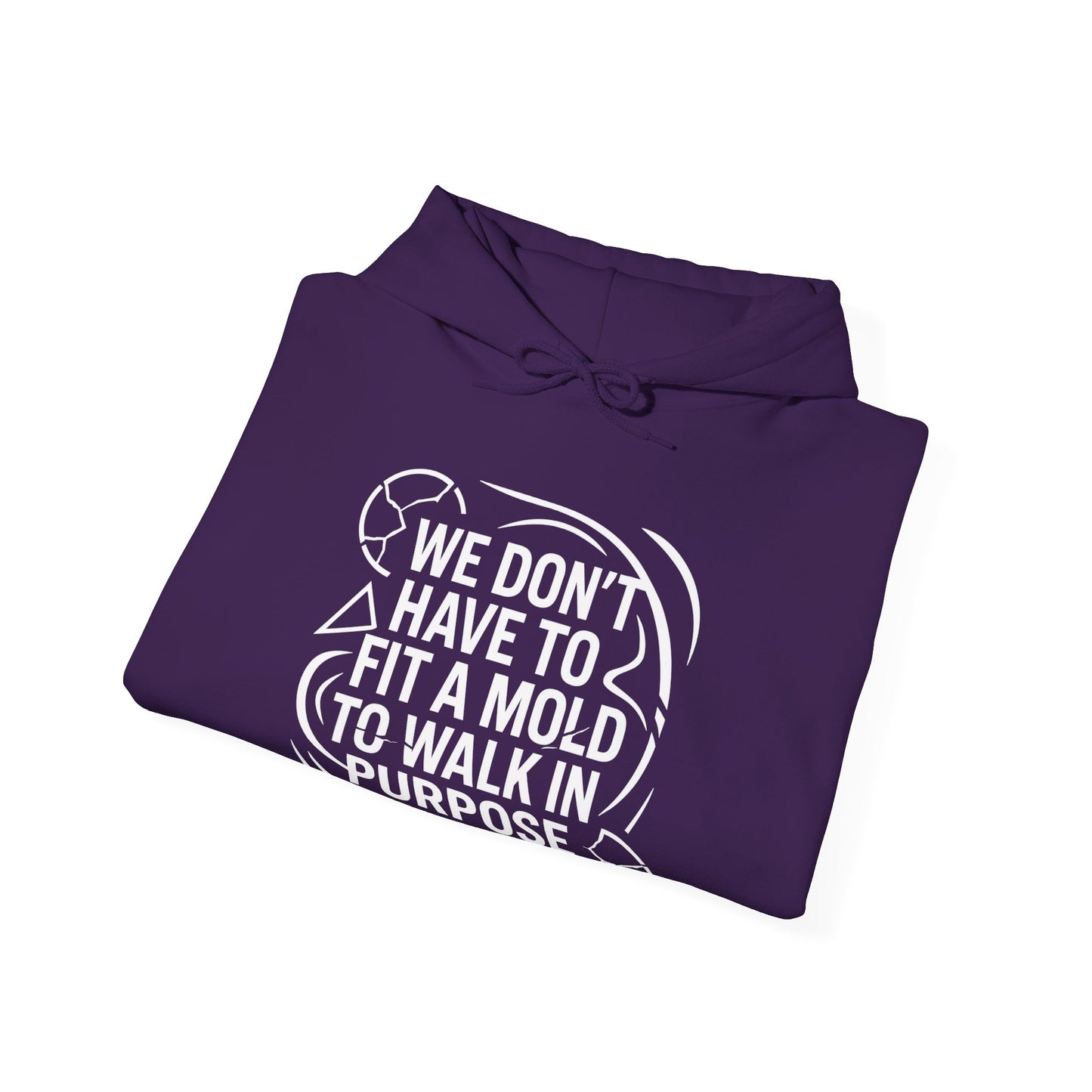 Purposeful Walk Unisex Hooded Sweatshirt, Inspirational Hoodie, Gift for Her, Motivational Sweatshirt, Cozy Pullover