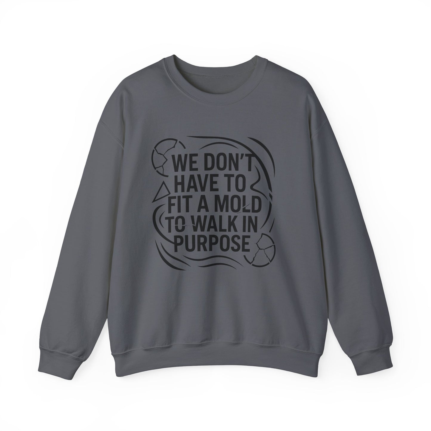 Purposeful Walk Inspirational Crewneck Sweatshirt for Every Occasion - Unisex Cozy Apparel, Gift for Friends, Motivational Clothing, Casual Wear