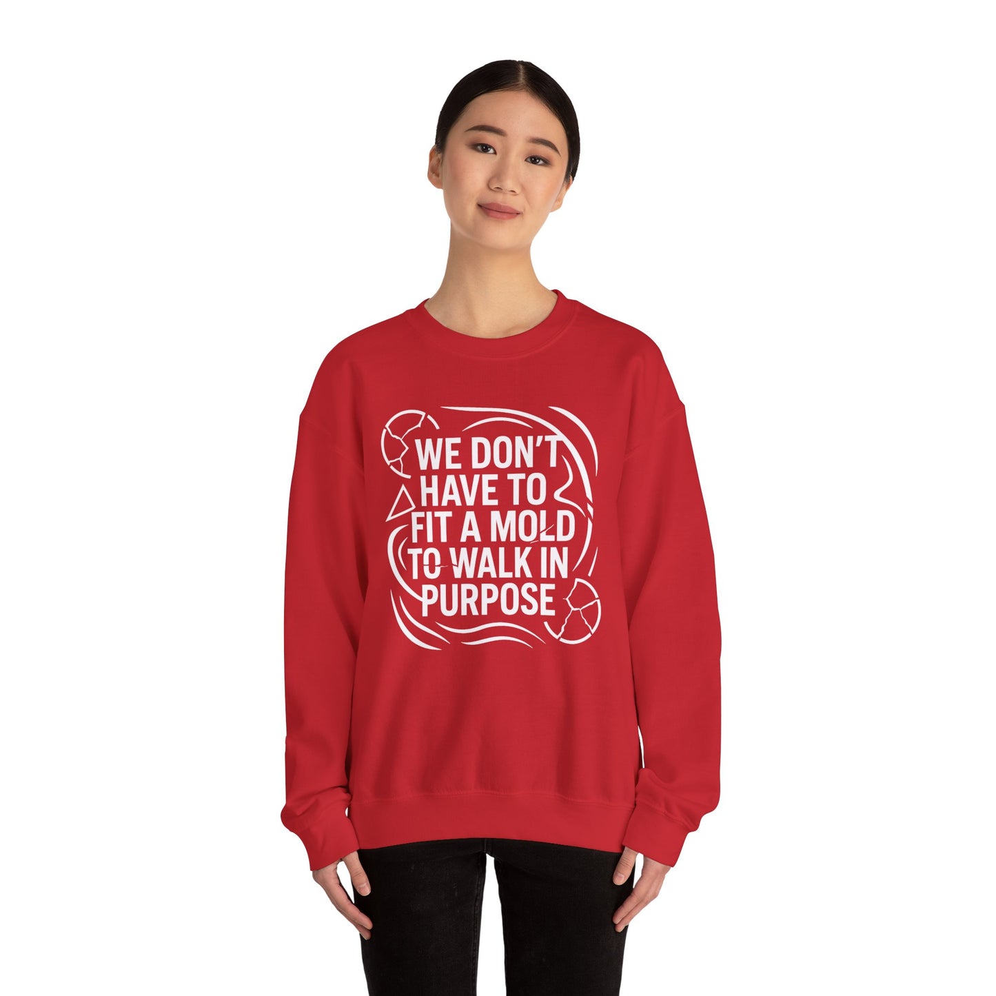 Purposeful Walk Inspirational Crewneck Sweatshirt for Every Occasion - Unisex Cozy Apparel, Gift for Friends, Motivational Clothing, Casual Wear