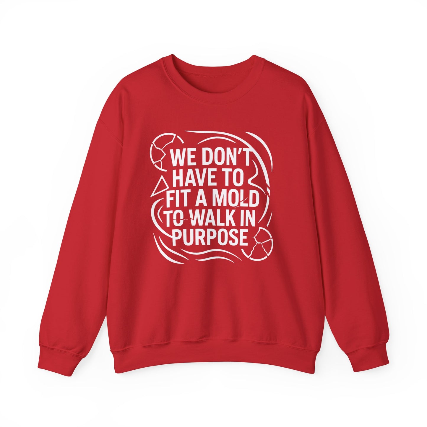 Purposeful Walk Inspirational Crewneck Sweatshirt for Every Occasion - Unisex Cozy Apparel, Gift for Friends, Motivational Clothing, Casual Wear