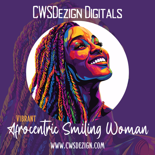 Vibrant Afrocentric Smiling Women Art Bundle – Bold Digital Portraits