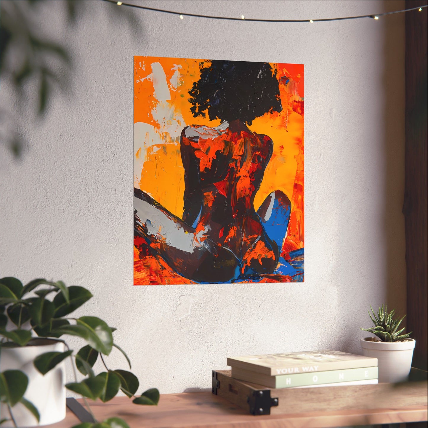 Bold Afrocentric Beauty Abstract Art Print - Vertical Posters