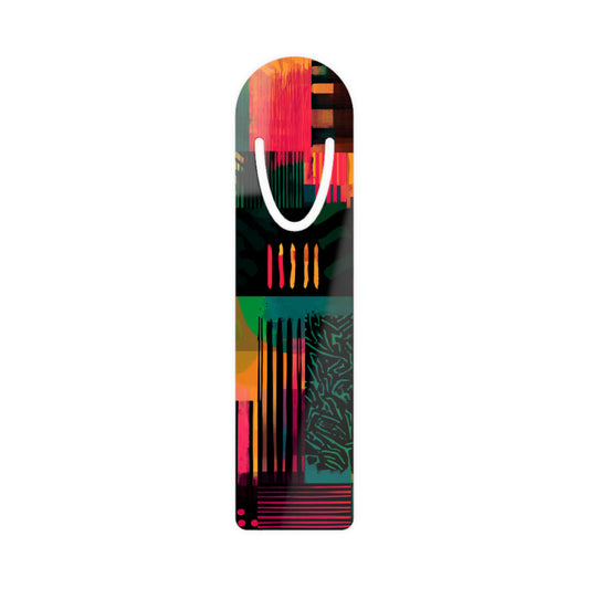 Vibrant Harmony Bookmark – Afrocentric Abstract Geometric Art in Bold Colors