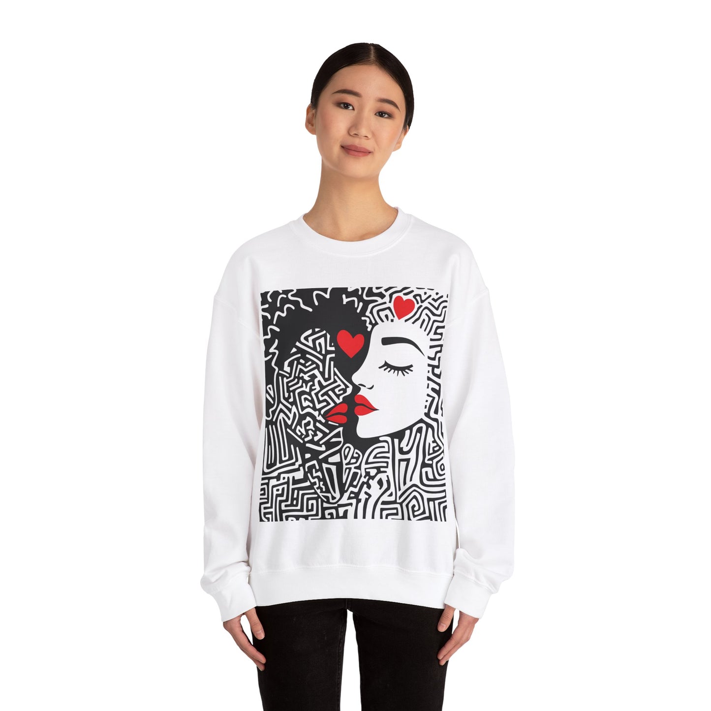 Labyrinth of Love Crewneck Sweatshirt - Couples Gift, Valentine's Day