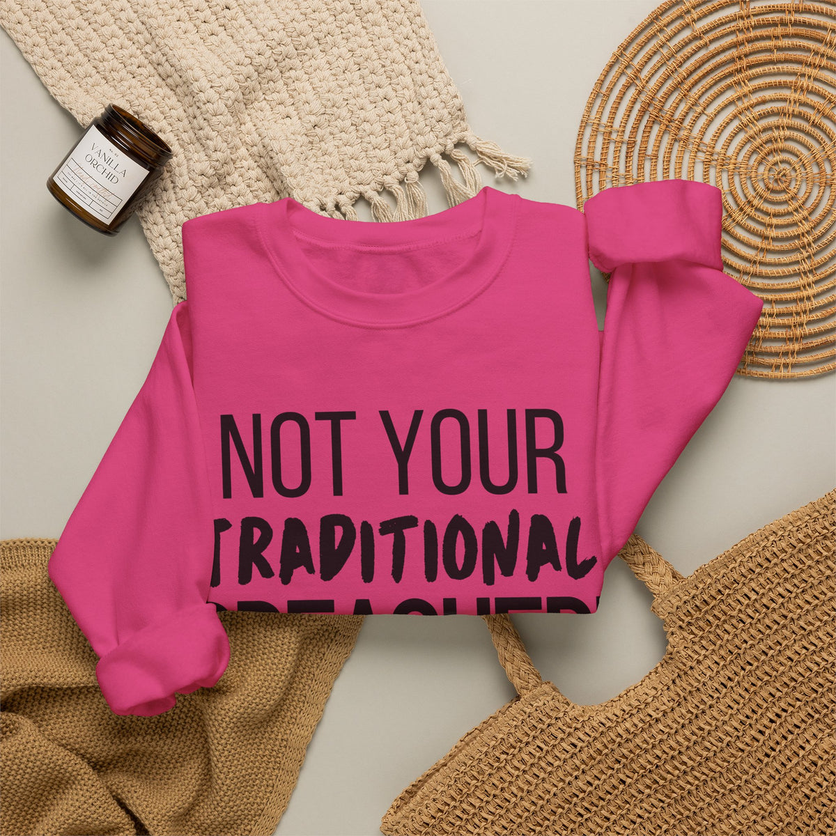 Not Your Traditional Preacher Sweatshirt — Christian Faith Crewneck