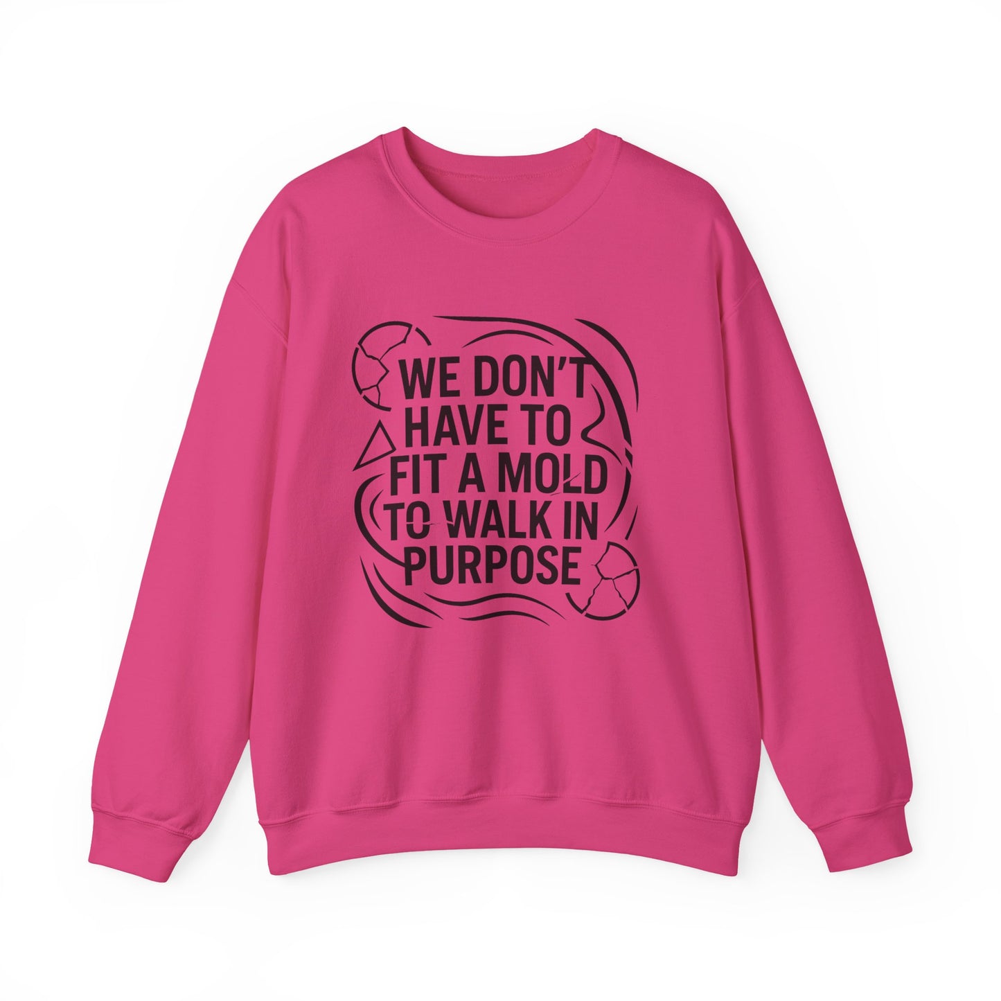 Purposeful Walk Inspirational Crewneck Sweatshirt for Every Occasion - Unisex Cozy Apparel, Gift for Friends, Motivational Clothing, Casual Wear