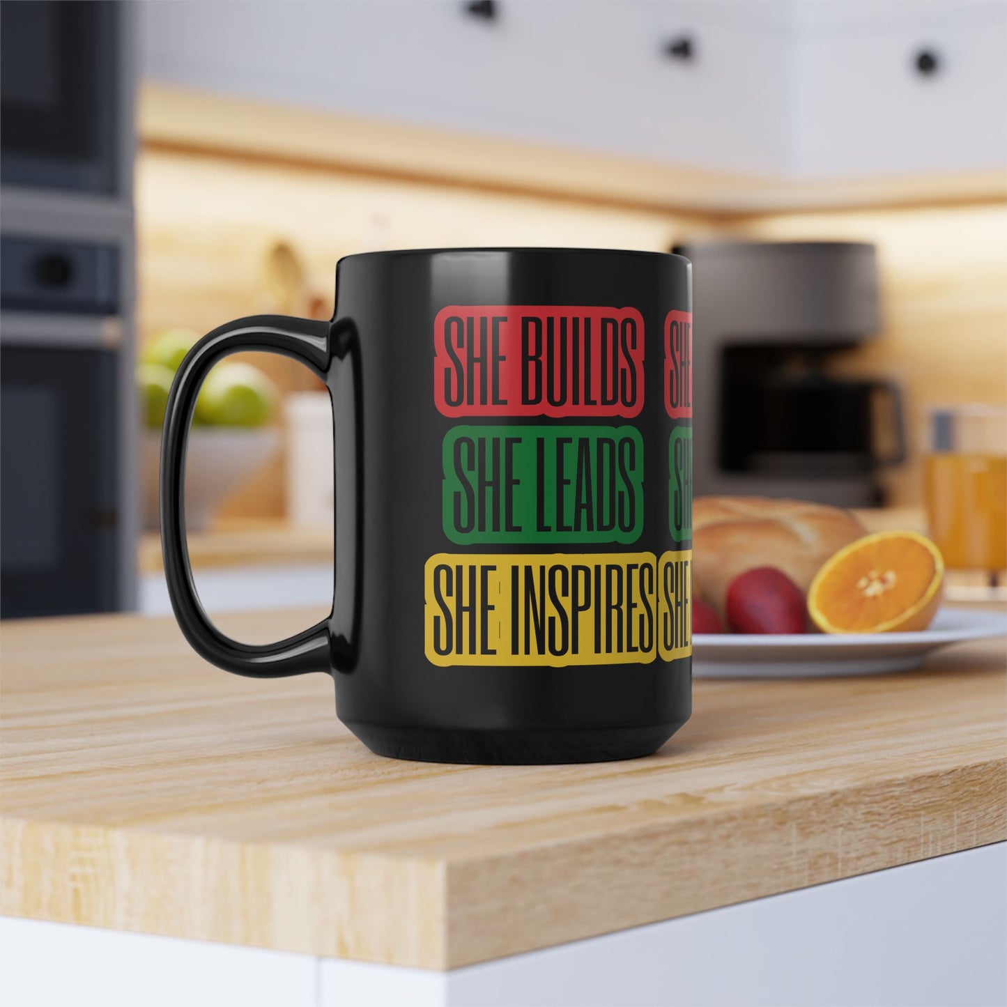 She Affirmation Mug | Afrocentric Colors - Positive Affirmations for Black Women