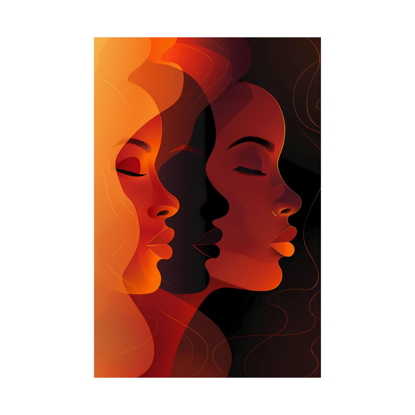 Bold Melanin Expressions: Afrocentric Abstract Art Celebrating Diversity - Vertical Posters