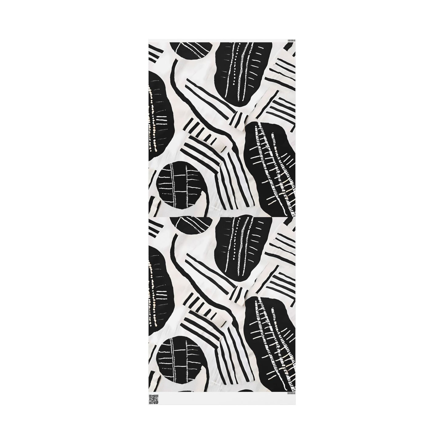 Abstract Tribal Patterns Gift Wrap – Monochrome Design